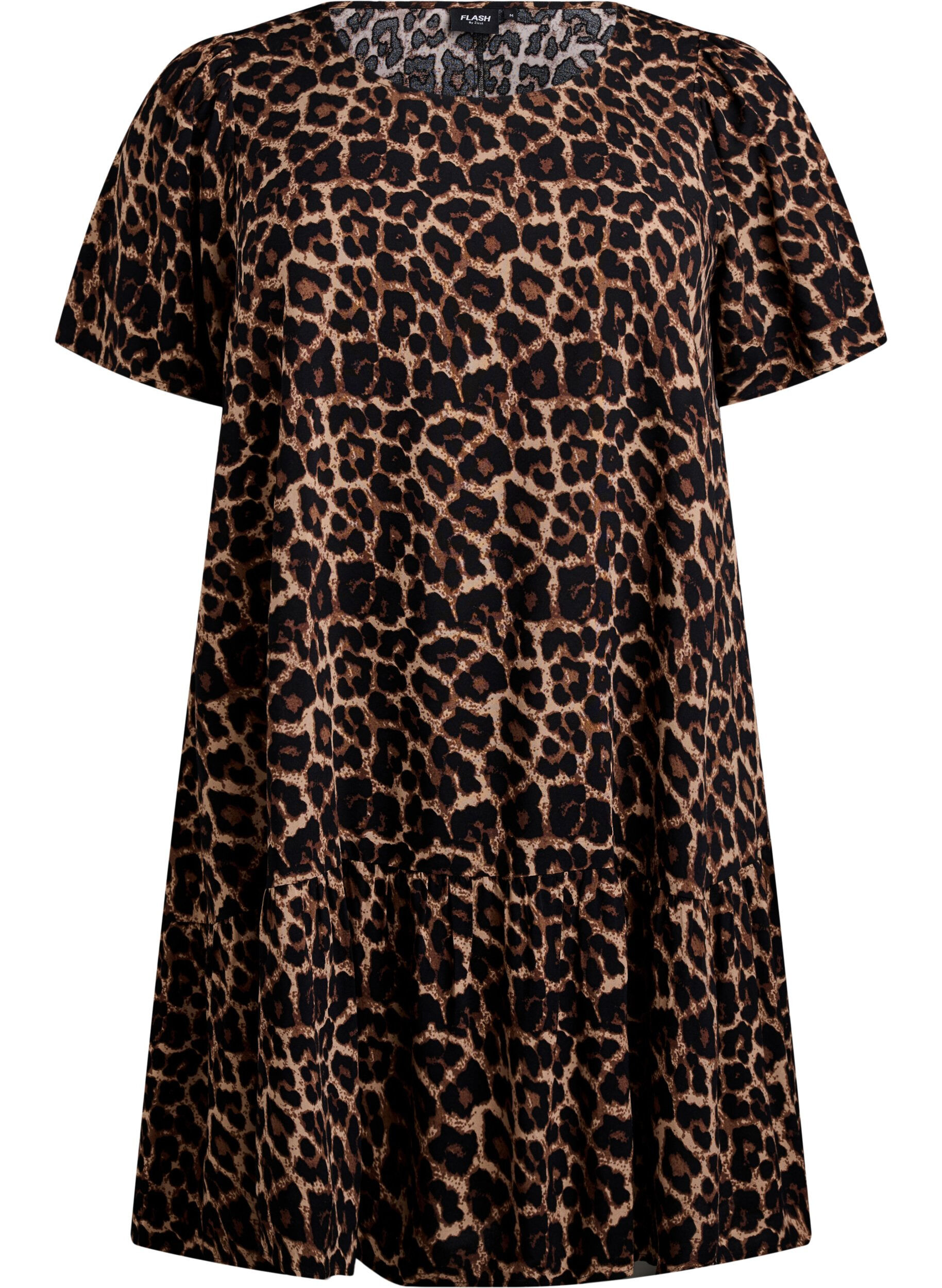 ZizziFLASH &ndash; Kleid aus Viskose mit Schnittlinie, Braun, Packshot image number 0