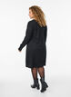 Kleid mit Strasssteinen und Bogenkanten, Schwarz, Model image number 1