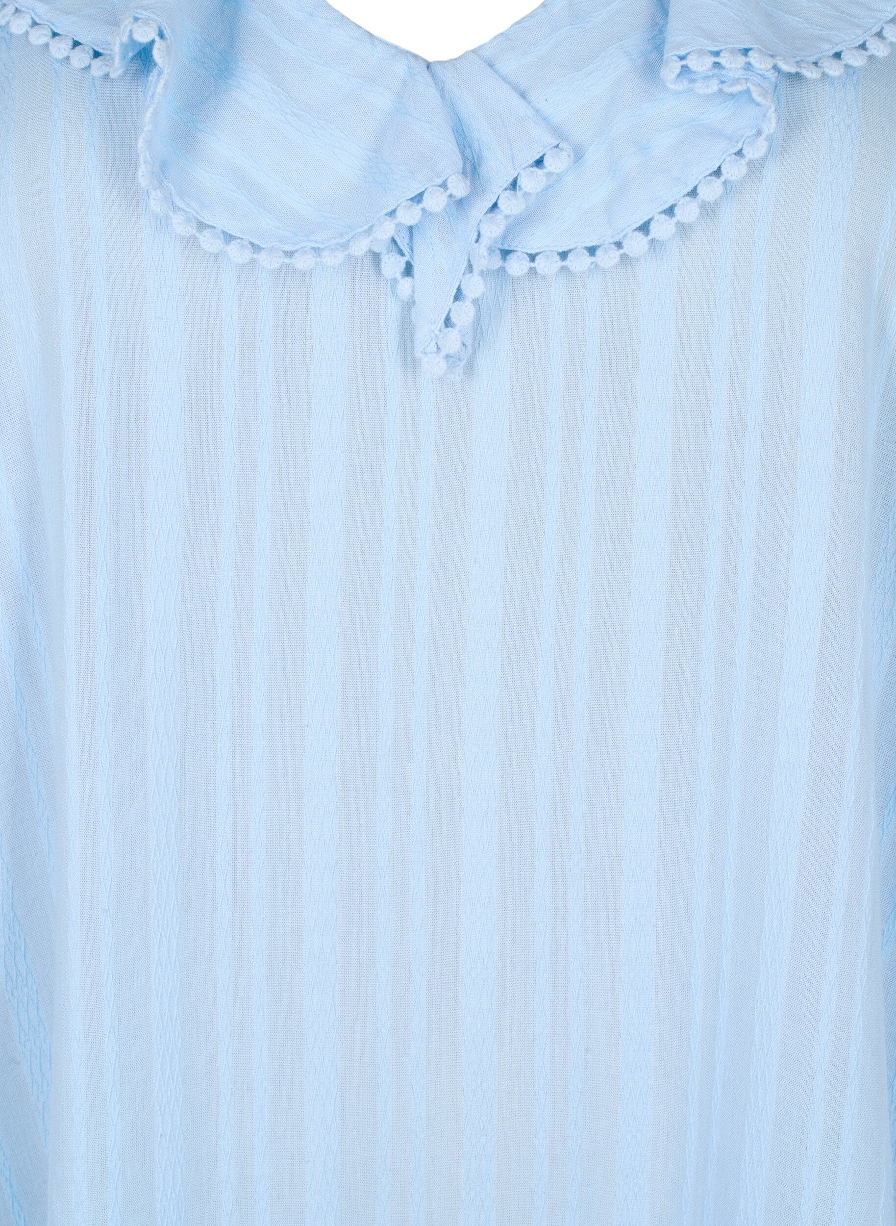 ZizziKleid aus Baumwoll-Viskose-Mix mit 3/4-&Auml;rmeln, Chambray Blue, Packshot image number 2