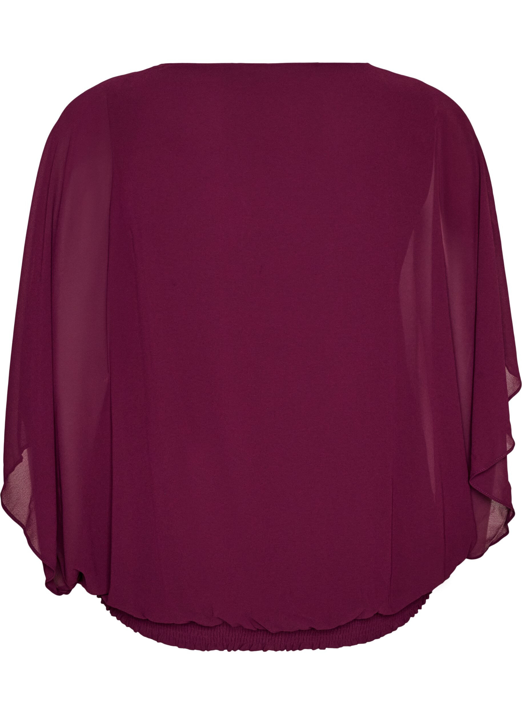 ZizziChiffonbluse mit Balloneffekt, Lila, Packshot image number 1