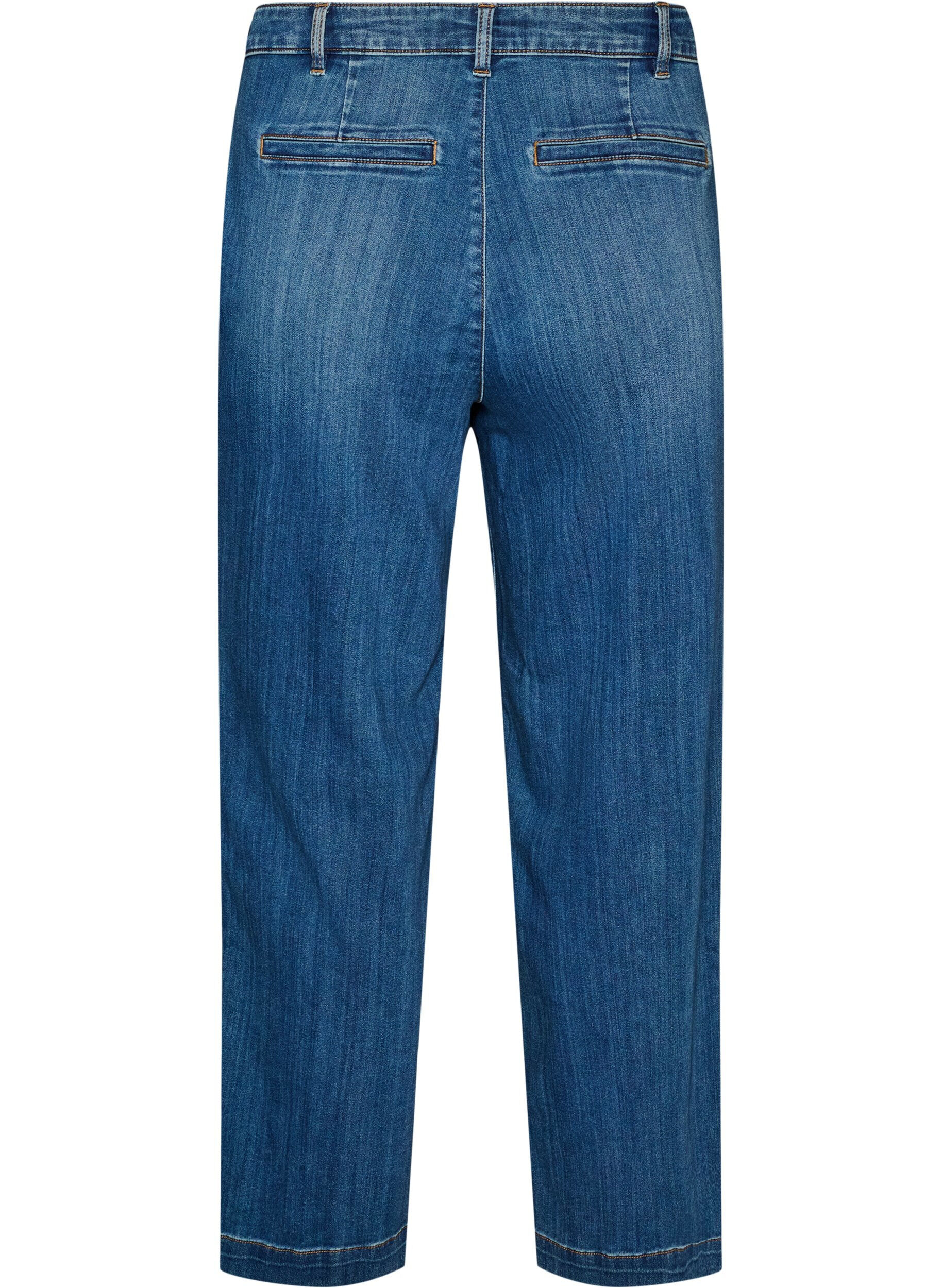 ZizziMyra Jeans in weiter Passform mit hoher Taille, Blau, Packshot image number 1