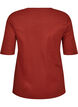 Bluse aus geripptem Jersey mit kurzen &Auml;rmeln, Rot, Packshot image number 1