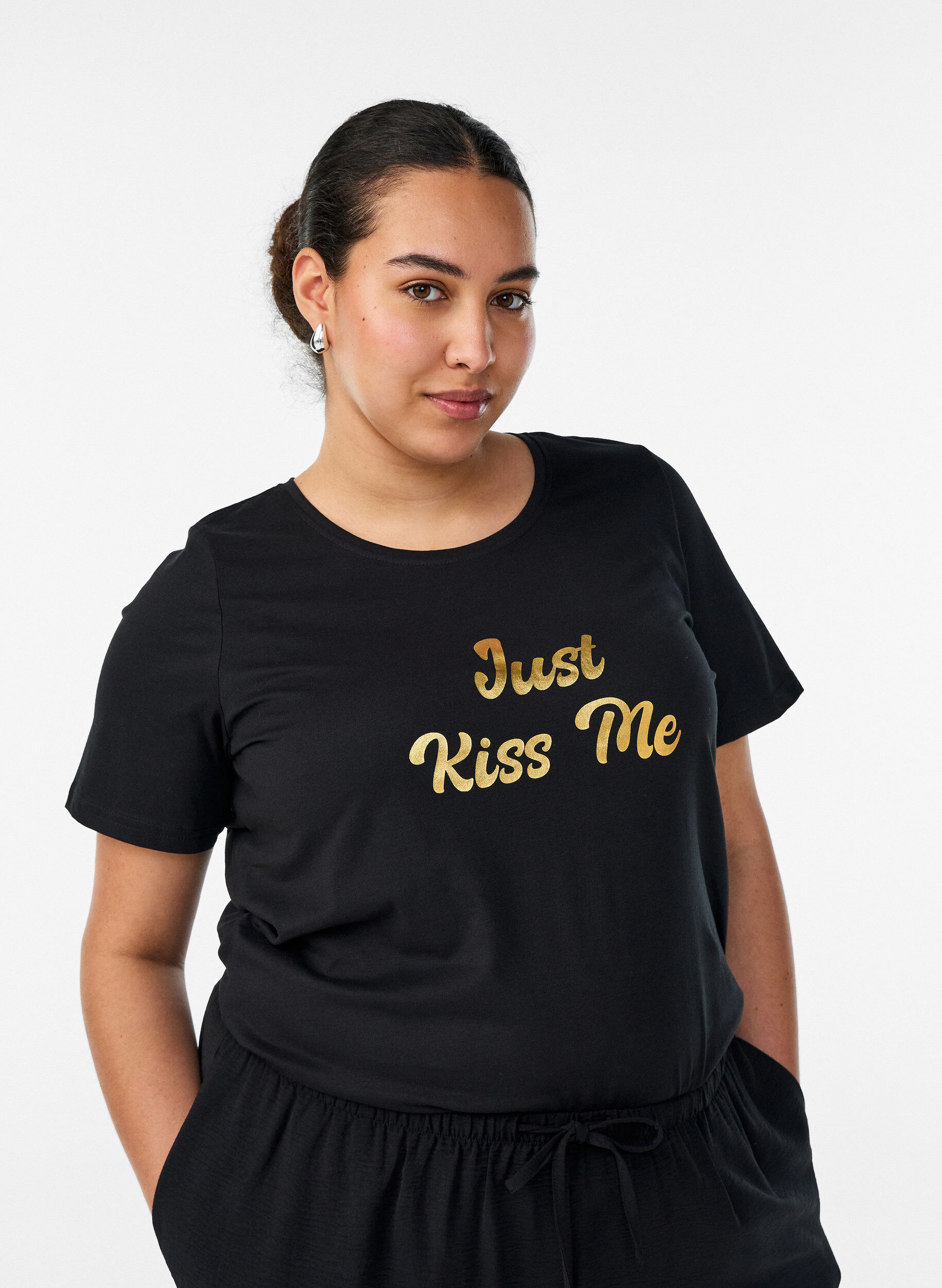 ZizziT-Shirt mit Print, Schwarz, Model image number 0