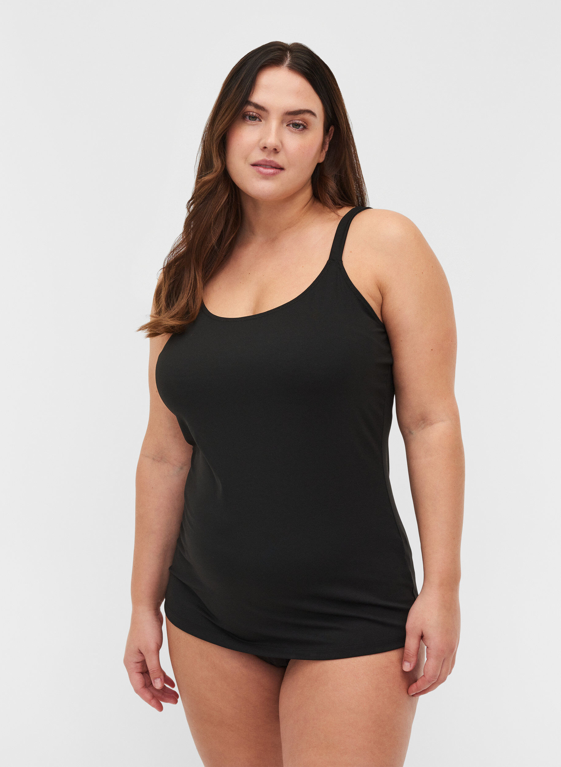 ZizziLight Shapewear Top mit verstellbaren Tr&auml;gern, Black, Model image number 0