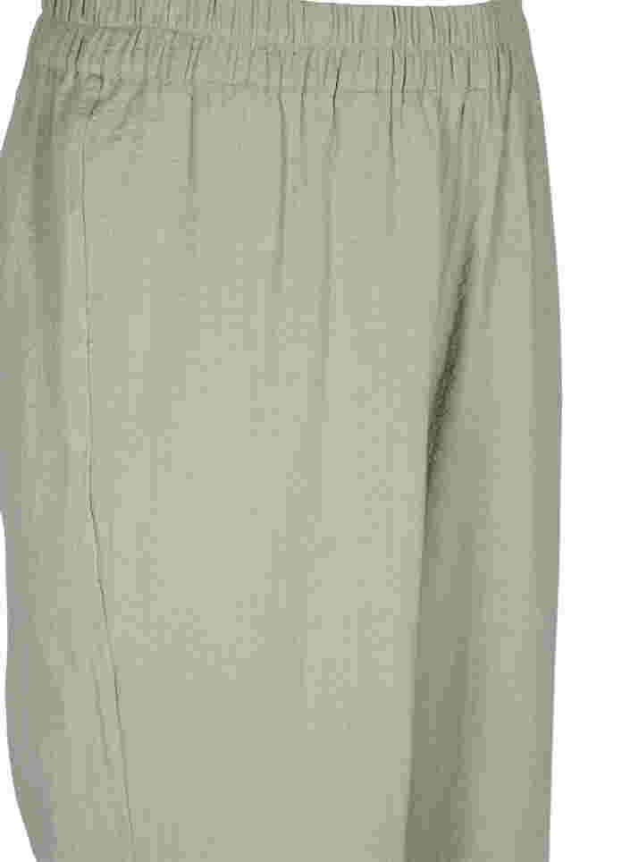 Hose aus Baumwolle mit Struktur, Seagrass , Packshot image number 2