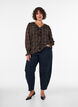 Bluse mit Karomuster und R&uuml;schendetails, Gr&uuml;n, Model image number 1