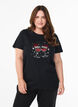 Weihnachts-T-Shirt aus Bio-Baumwolle, Schwarz, Model image number 0