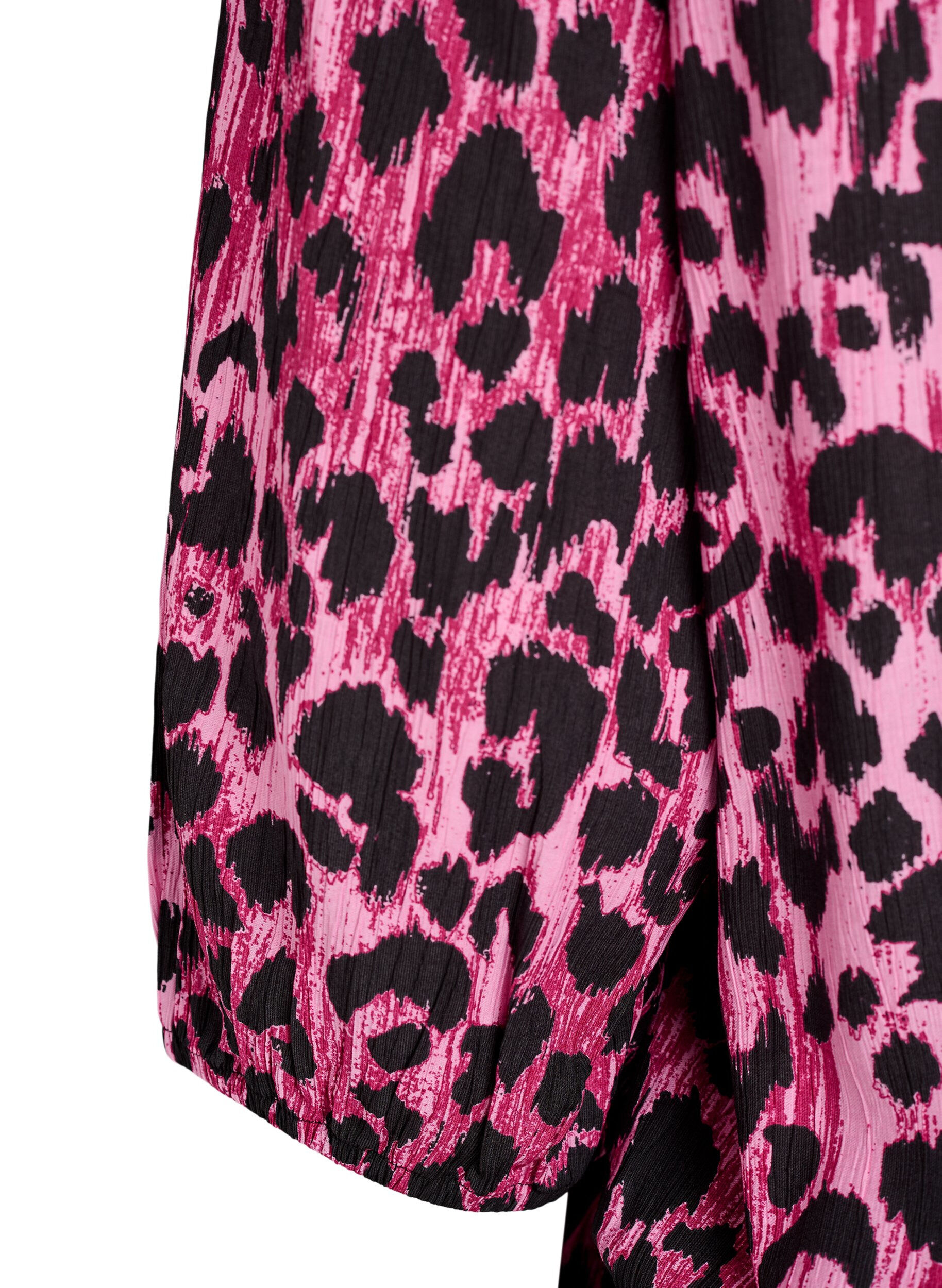 ZizziViskosebluse mit 3/4-&Auml;rmeln und Balloneffekt, Pink, Packshot image number 3