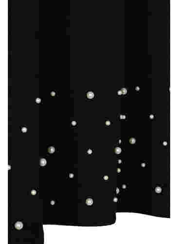 Bluse mit Perlen und 3/4 Ärmeln, Black, Packshot image number 2