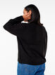 Strickjacke mit einer silbernen Schleife, Black, Model image number 1