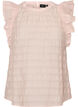 &Auml;rmellose Bluse mit Struktur und R&uuml;schen, Rot, Packshot image number 0