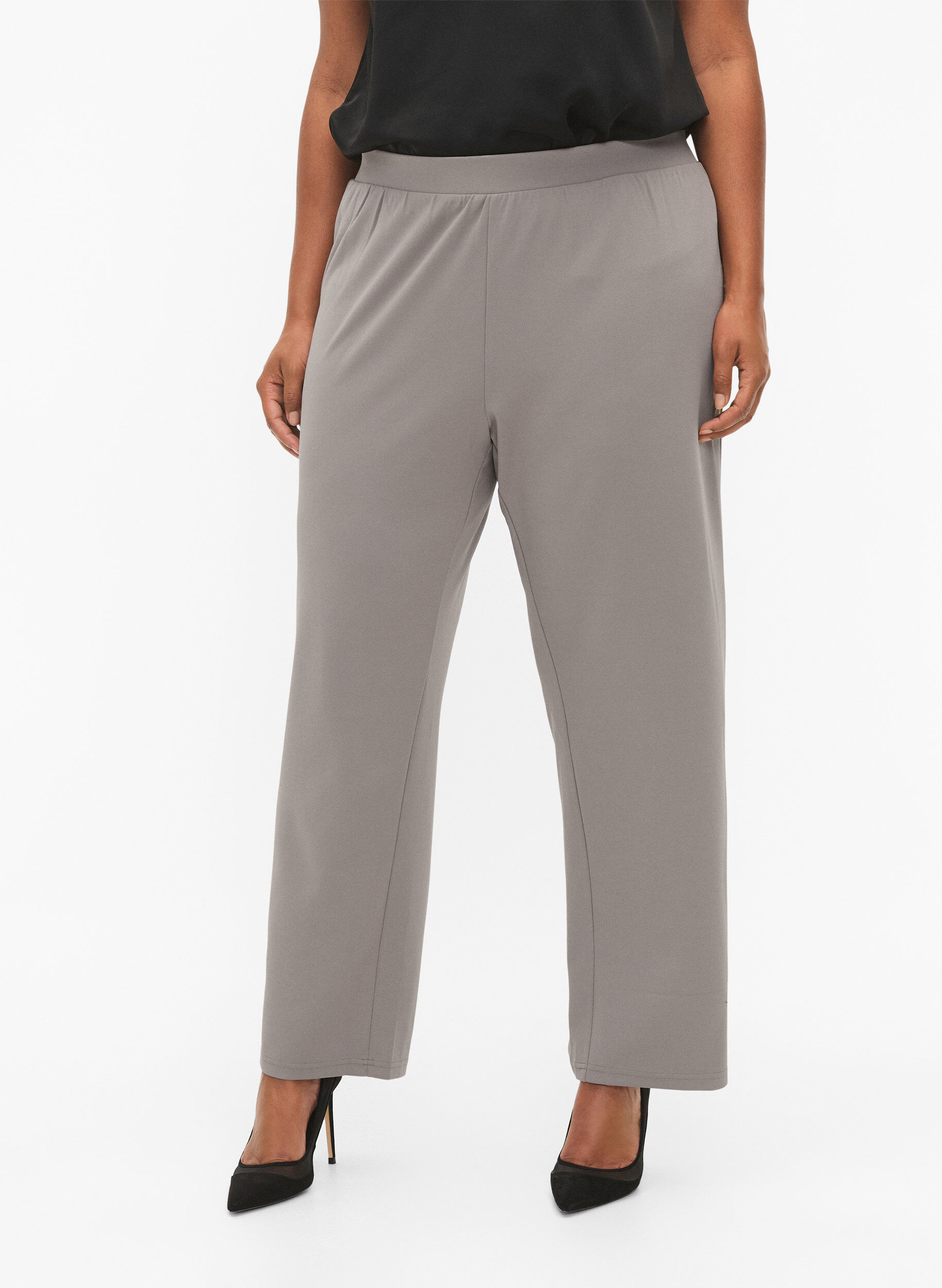 ZizziHose mit gerader Passform, Beige, Model image number 2