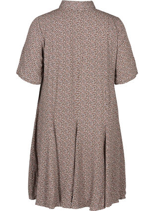 Kurzarm Kleid aus Viskose, Rose Dawn AOP, Packshot image number 1