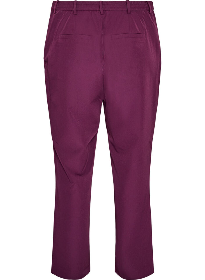 Hose mit Taschen und geradem Bein, Lila, Packshot image number 1