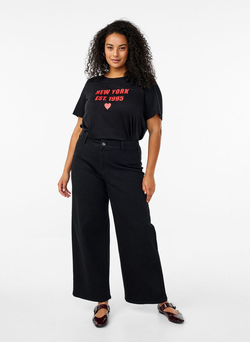 FLASH - T-Shirt mit Print, Schwarz, Model image number 1