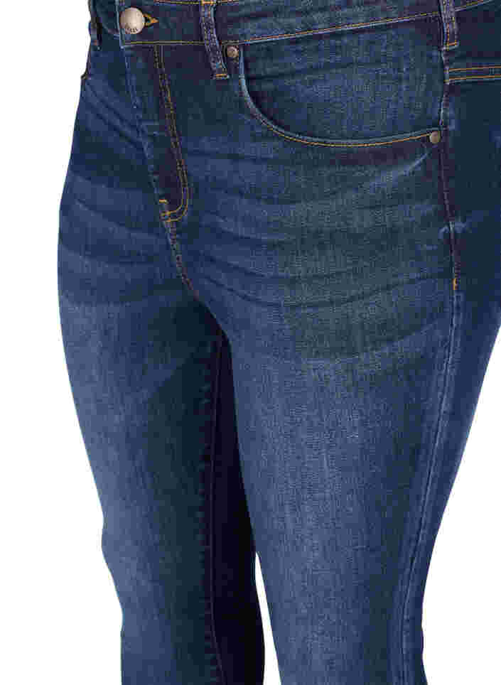 Super Slim Amy Jeans mit hoher Taille, Dark blue, Packshot image number 2