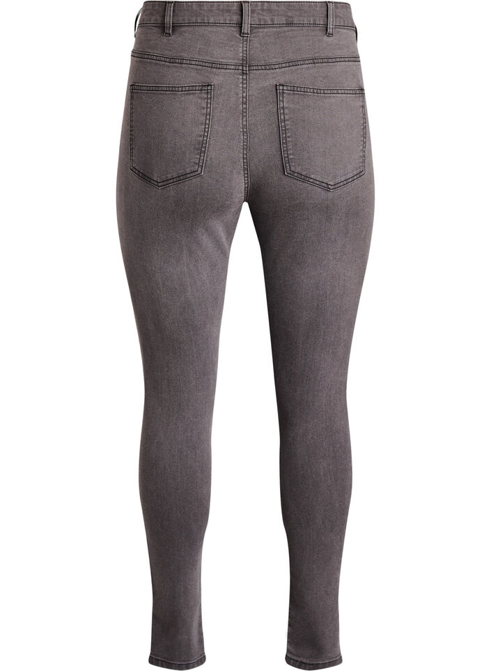 Amy Super Slim Fit Jeans mit hoher Taille, Grau, Packshot image number 1