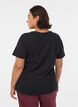 T-Shirt mit Print, Schwarz, Model image number 2