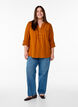 Bluse aus Baumwollmusselin mit Lochstickerei, Orange, Model image number 1