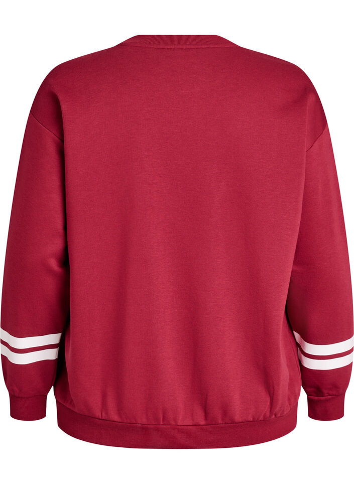 Sweatshirt mit Statement-Detail, Rot, Packshot image number 1
