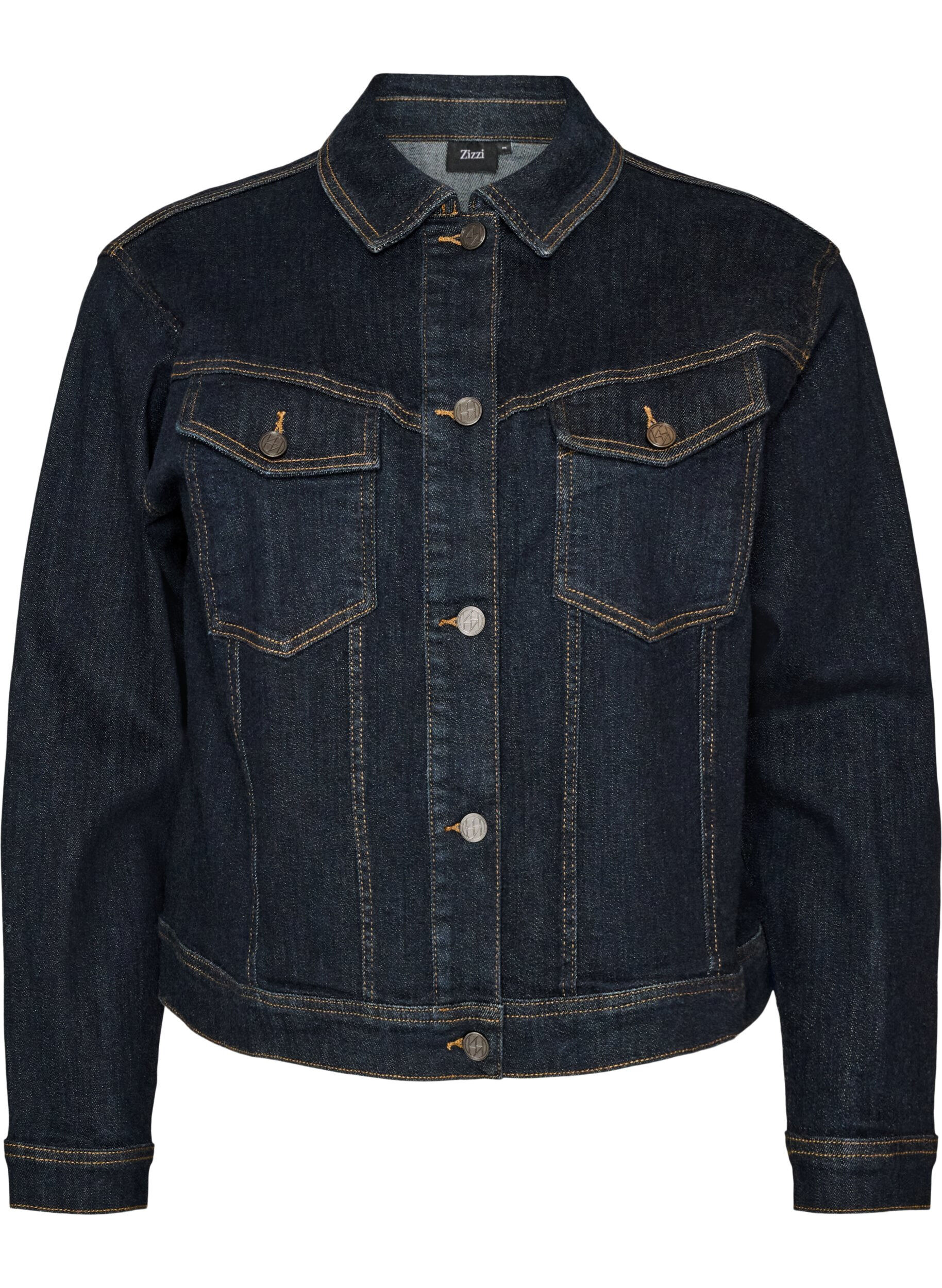 Klassische Jeansjacke mit Kontrastn&auml;hten