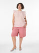 &Auml;rmellose Bluse mit Struktur und R&uuml;schen, Rot, Model image number 1