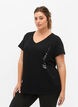 Sport-T-Shirt aus Baumwolle mit Aufdruck, Black w. Playstyle, Model image number 0