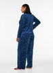 Pyjamahose aus Velours mit Allover-Print, Blau, Model image number 1
