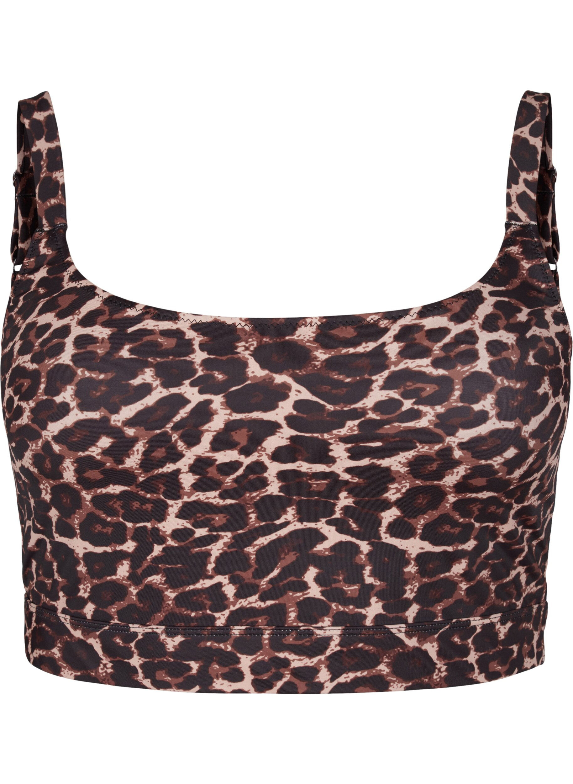 ZizziBedrucktes Bikini-Top mit verstellbaren Tr&auml;gern, Autentic Leopard, Packshot image number 0