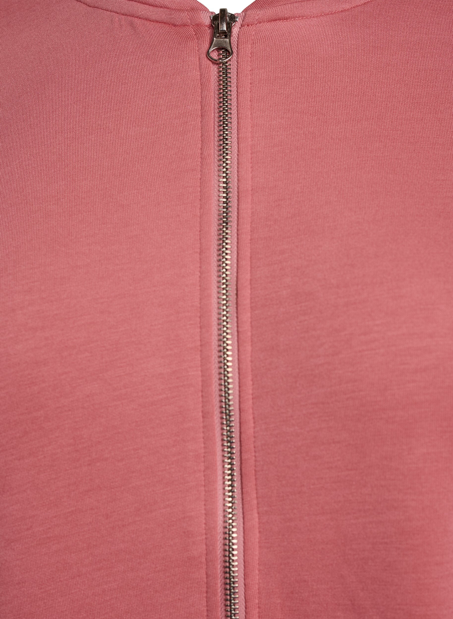 ZizziBomber-Cardigan mit Rei&szlig;verschluss, Rot, Packshot image number 2