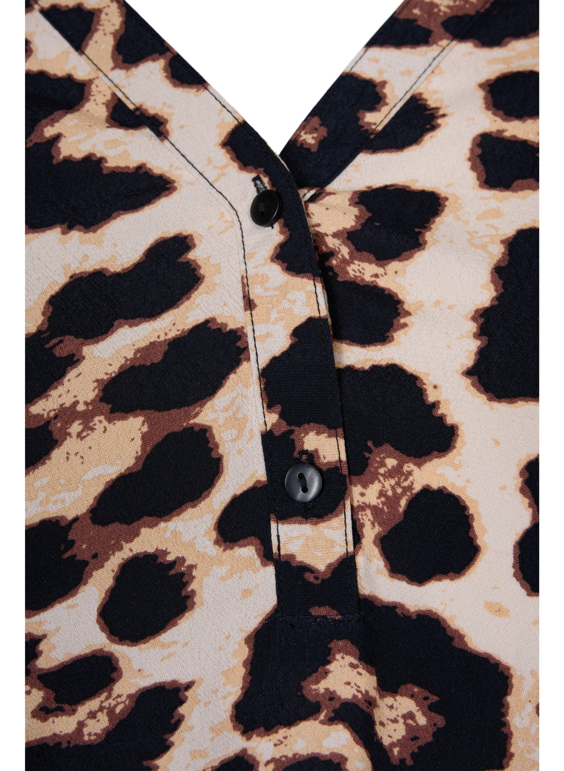 ZizziBluse aus Viskose mit Print und Smock, Leo AOP, Packshot image number 2