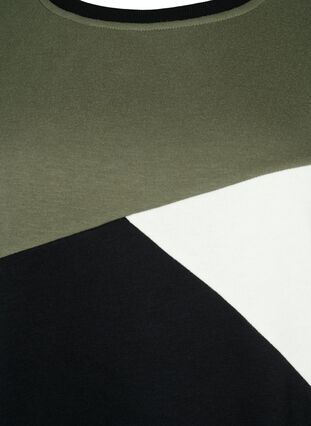 Langer Pullover mit Farbblock-Muster, Kalamata Color B. , Packshot image number 2