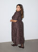 Midikleid aus gebl&uuml;mtem Jacquard, Braun, Model image number 1
