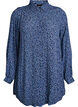 Lange Bluse mit gebl&uuml;mtem Print, Blau, Packshot image number 0