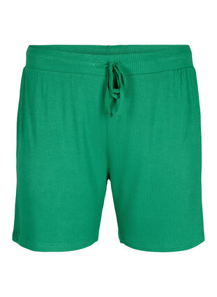 Lockere Shorts aus Viskose mit Ripp, Jolly Green, Packshot image number 0