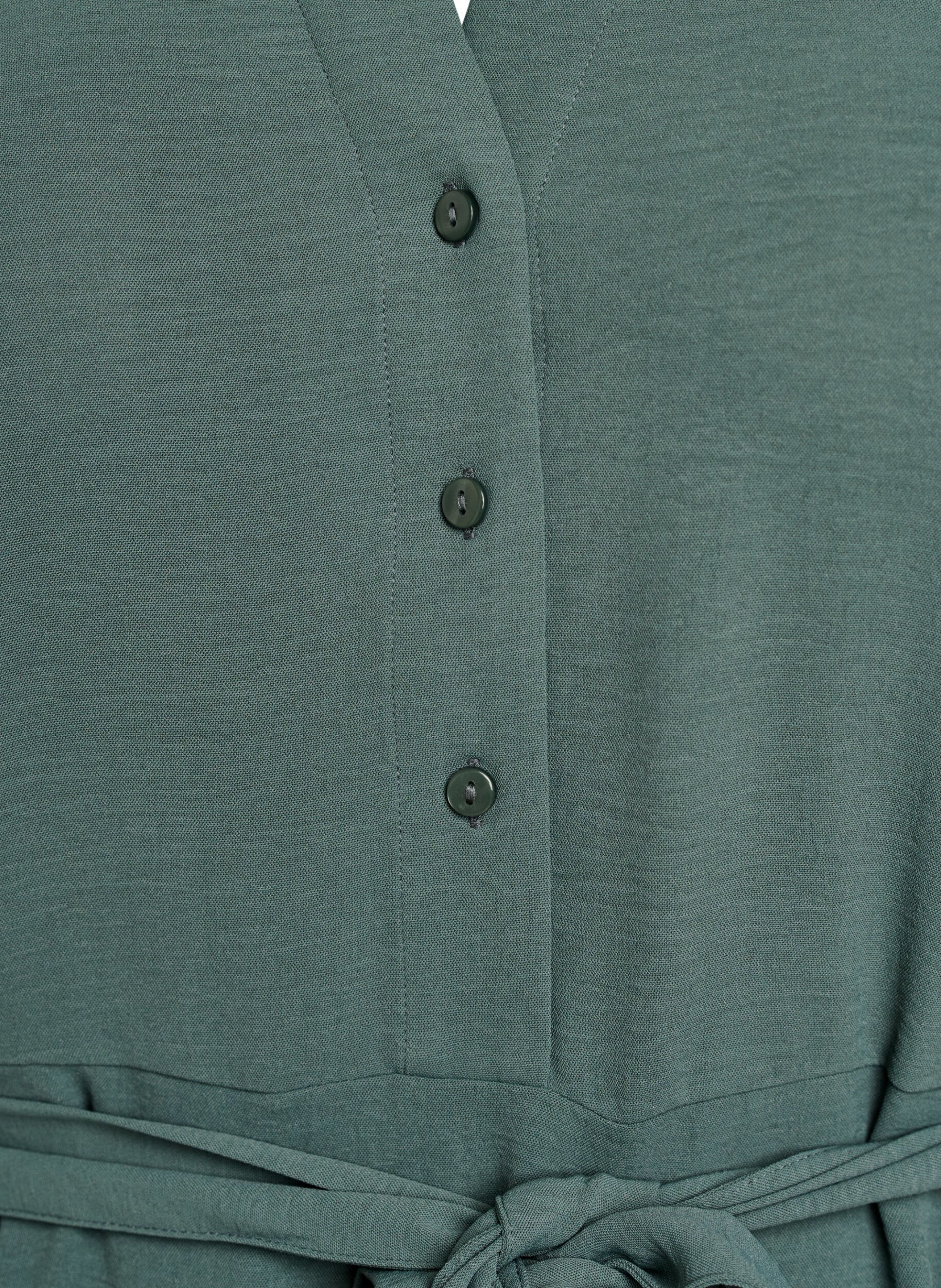 ZizziMidi Hemdblusenkleid mit Bindeg&uuml;rtel, Gr&uuml;n, Packshot image number 2