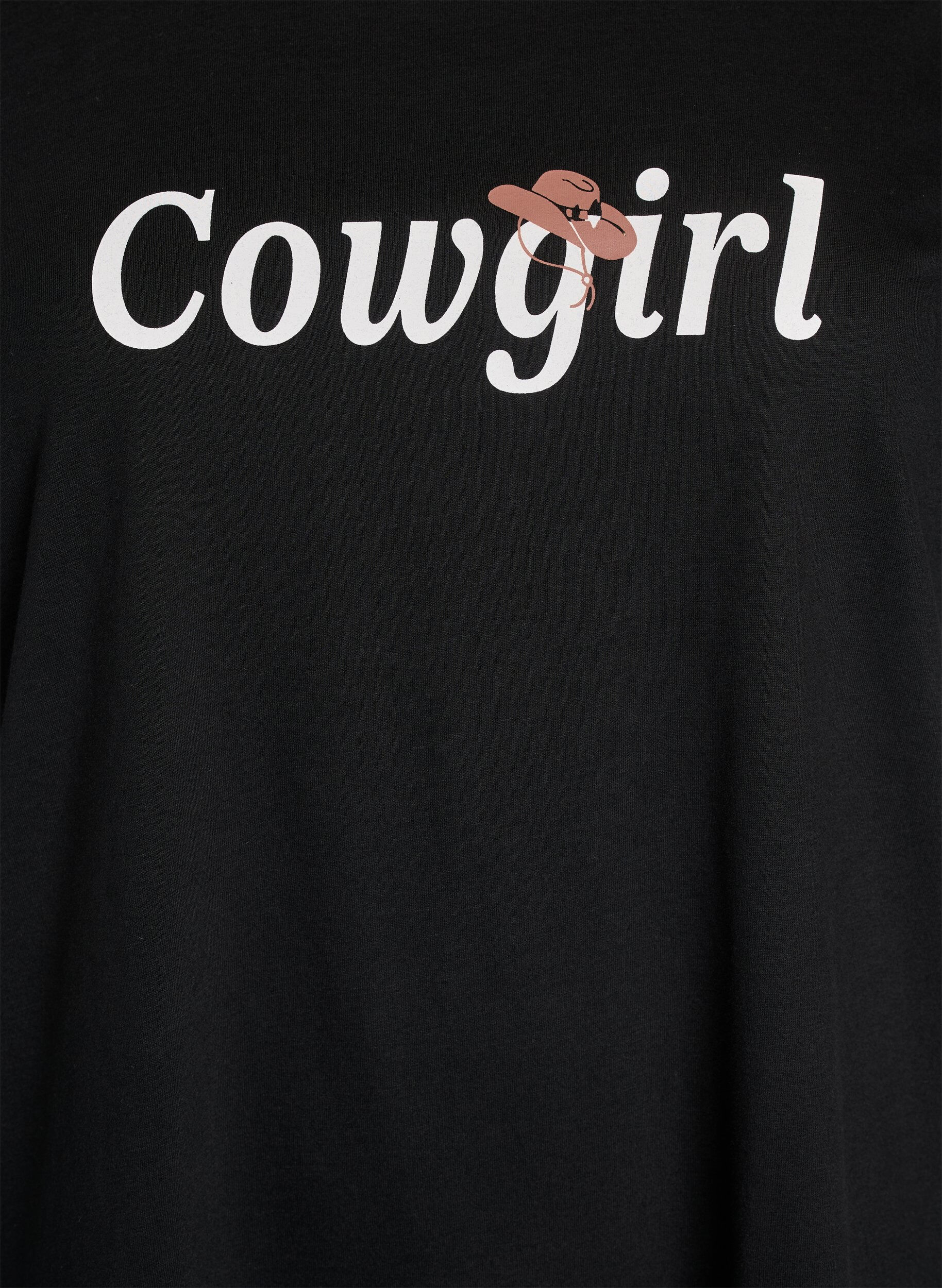 ZizziFLASH - T-Shirt mit Print., Schwarz, Packshot image number 2