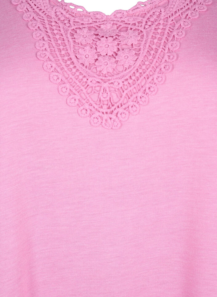 Ärmelloses Top mit Spitze, Rosebloom, Packshot image number 2