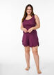Top mit Spitzensaum, Dunkles Bordeaux, Model image number 1