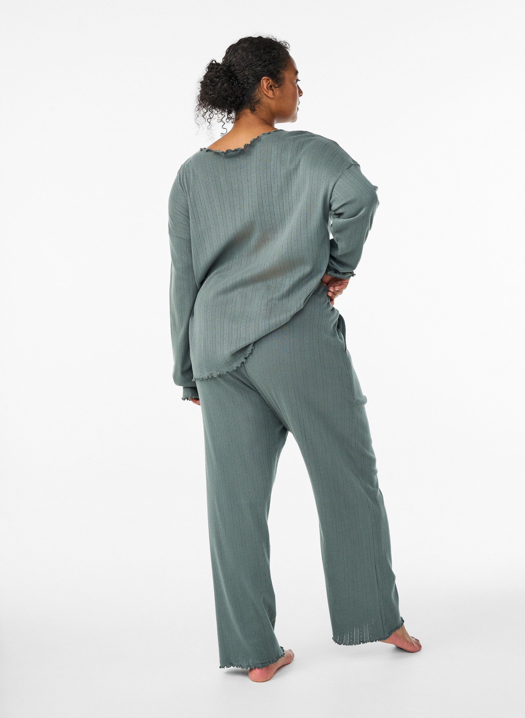 ZizziNachthose aus Baumwolle, Gr&uuml;n, Model image number 1