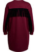 Sweatkleid aus Sweatstoff mit Fransen bis zum Knie, Dunkles Bordeaux, Packshot image number 1