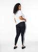 Leggings aus Viskose mit Seitenstreifen, Black W. Stripe, Model image number 1