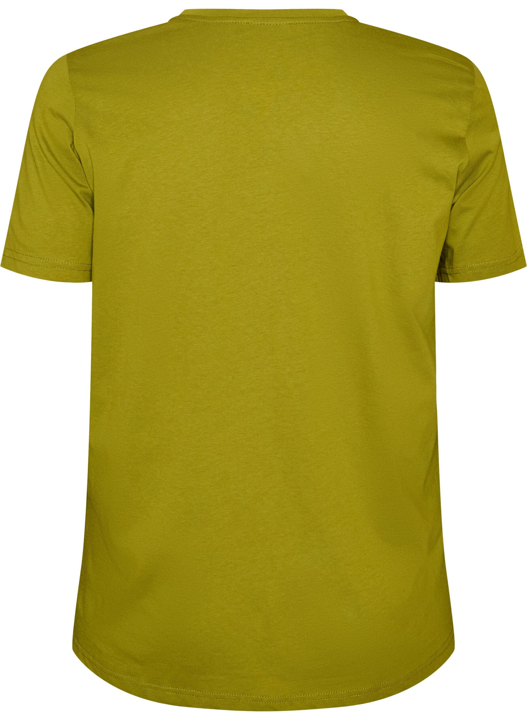 ZizziT-Shirt aus Baumwolle mit Text-Badge, Gr&uuml;n, Packshot image number 1