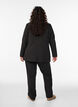 Hose mit Taschen und geraden Beinen, Schwarz, Model image number 1