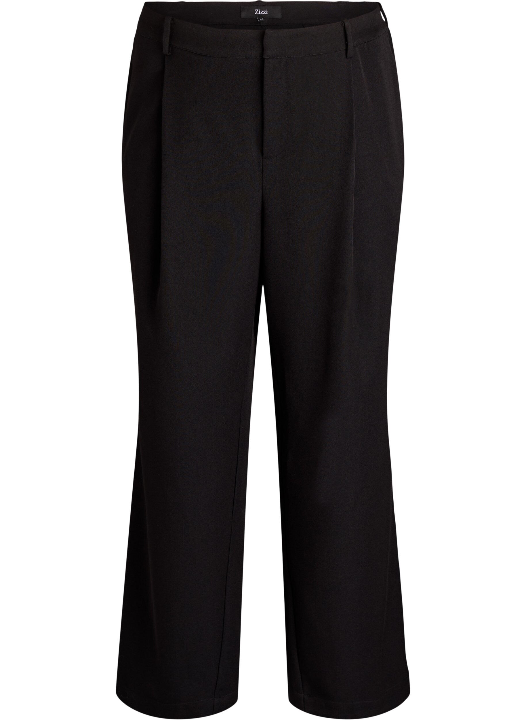 Hoch taillierte Anzughose mit geraden Beinen