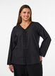 Hemdbluse mit Lochstickerei, Schwarz, Model image number 0