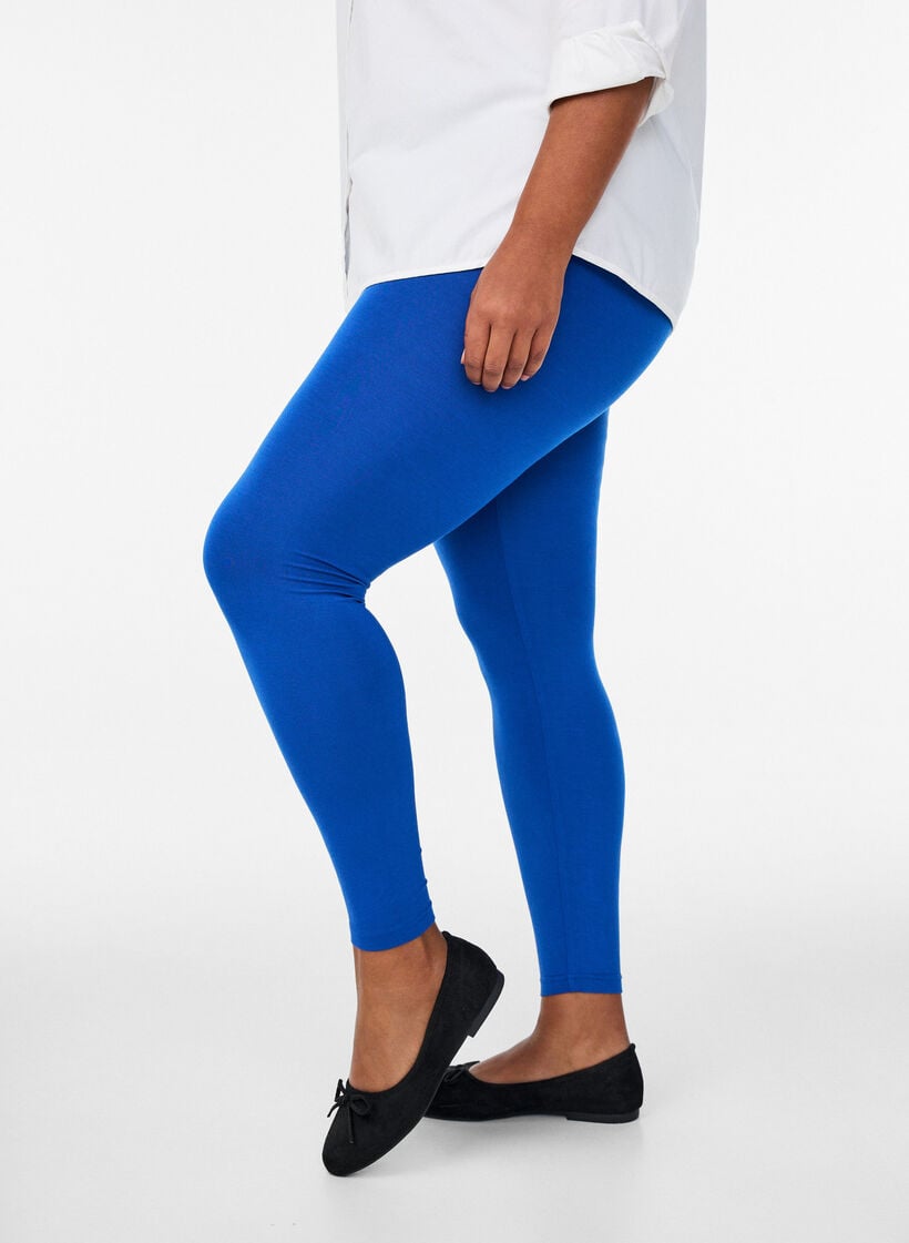 Basic-Leggings aus Viskose, Blau, Model image number 0