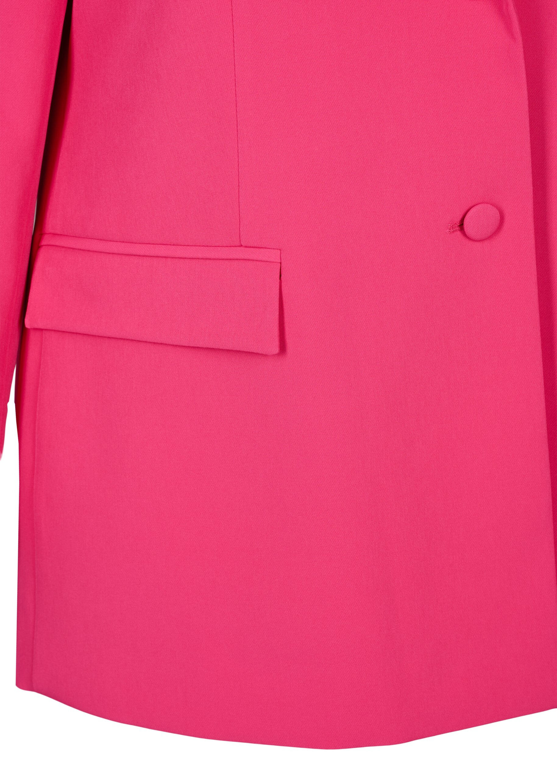 ZizziKlassischer Blazer mit Knopfverschluss, Pink Yarrow, Packshot image number 3