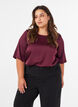 Bluse aus Satin mit ellenbogenlangen &Auml;rmeln, Rot, Model image number 0