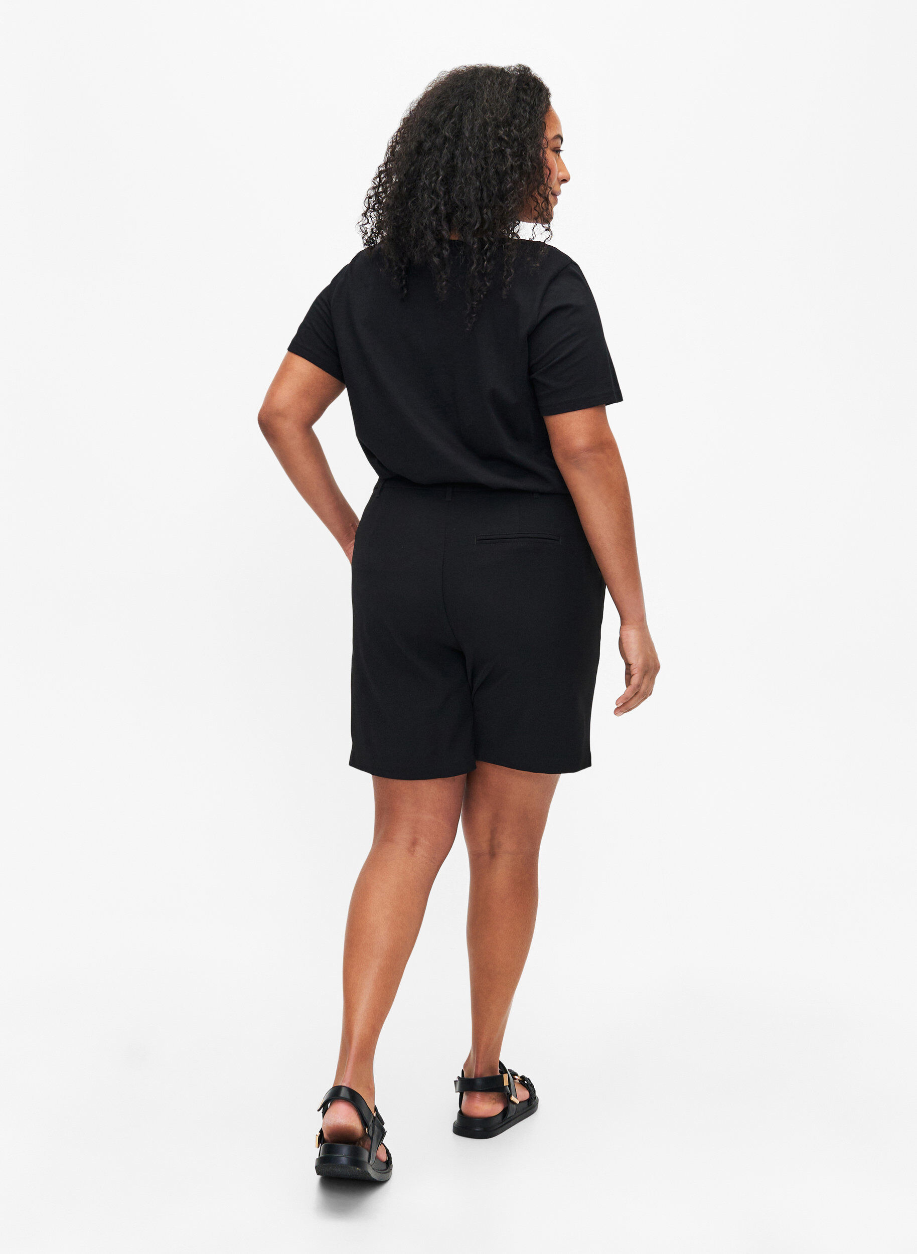 ZizziBermuda-Shorts mit hoher Taille, Black, Model image number 1